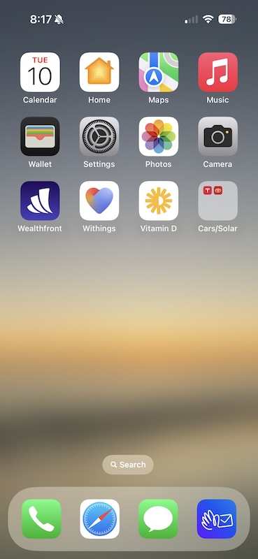 iphone home screen